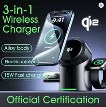 80W Multifunction Magnetic Wireless Charging Station GaN Wireless Charger For iPhone17/16/15 Samsung Galaxy iWatch AirPods
