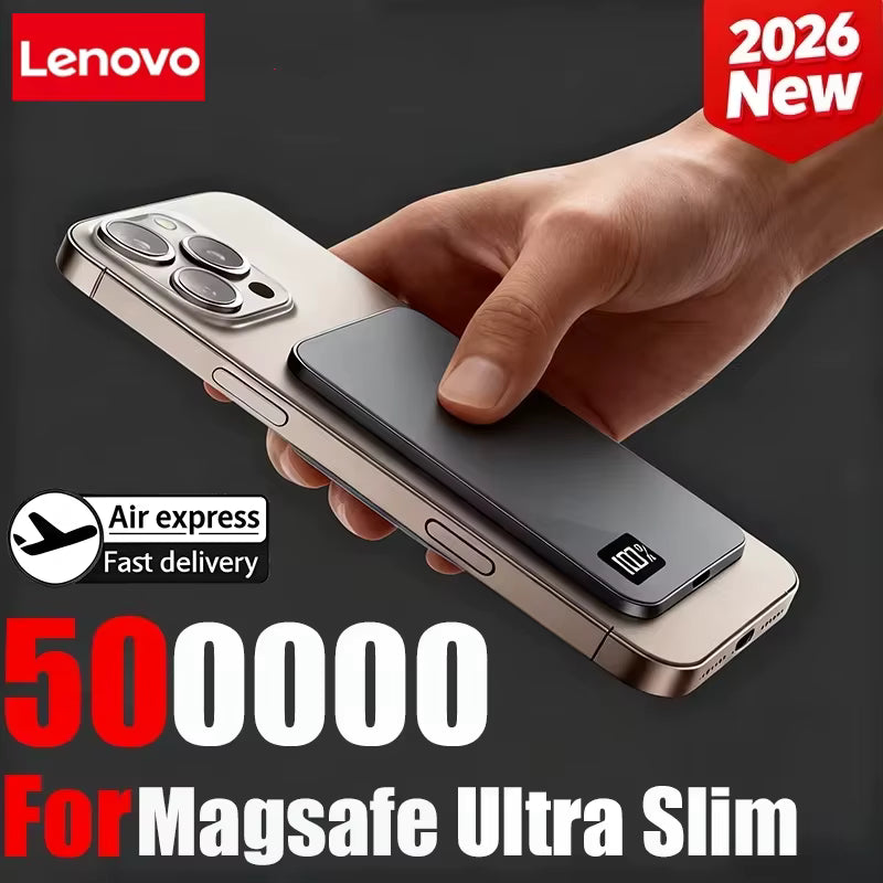 لينوفو باك 10000mAh رفيع الجودة بنك طاقة محمول لشحن سريع مغناطيسي للهاتف الذكي. — Lenovo CCC 10000mA