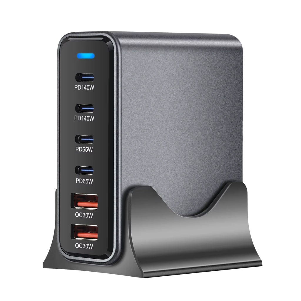 شاحن سطح المكتب GaN بقدرة 470 وات، شحن سريع 4C2A USB-C PD للهواتف والأجهزة اللوحية وأجهزة الكمبيوتر المحمولة -  20219240