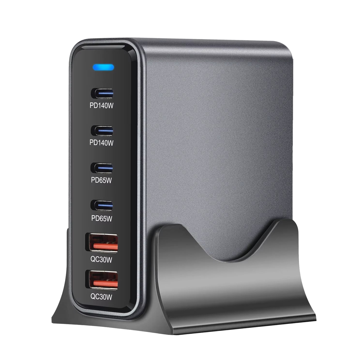 شاحن سطح المكتب GaN بقدرة 470 وات، شحن سريع 4C2A USB-C PD للهواتف والأجهزة اللوحية وأجهزة الكمبيوتر المحمولة -  20219240